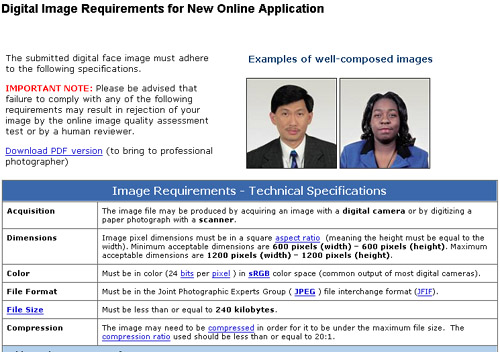 Digital visa file